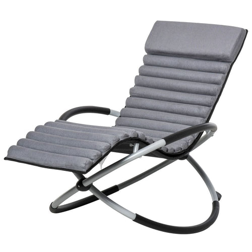 Breathable Mesh Rocking Chair Design Orbital Mat Removable Black Grey TapClickBuy