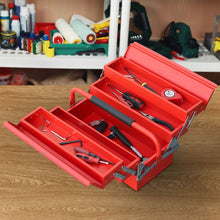 Load image into Gallery viewer, Portable 5-Tray Cantilever Metal Tool Box Steel Tool Chest Cabinet, Red TapClickBuy