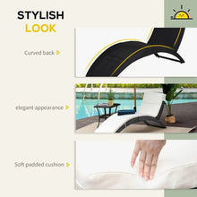 Load image into Gallery viewer, Sun Lounger Rattan Hammock Sun Bed Garden Folding Recliner Chair w/ Cushion TapClickBuy