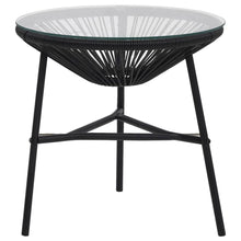 Load image into Gallery viewer, 3 Piece Outdoor Dining Set PVC Rattan Black TapClickBuy