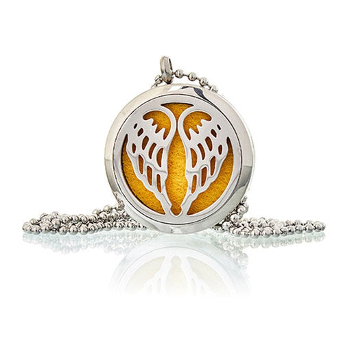 Aromatherapy Diffuser Necklace - Angel Wings 30mm TapClickBuy