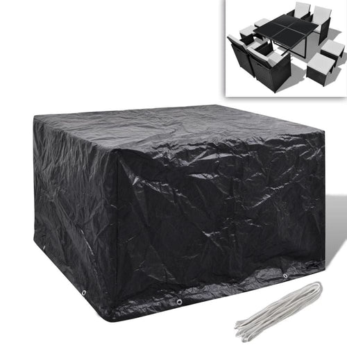 Garden Furniture Cover 4 Person Poly Rattan Set 8 Eyelets 113 x 113cm TapClickBuy