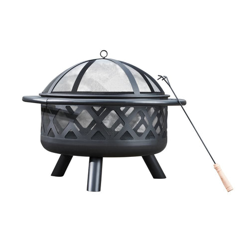 Garden Large Wood Burning Bowl Fire Pit, Outdoor Log Burner Firepit TapClickBuy