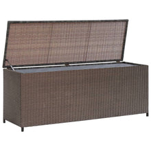 Load image into Gallery viewer, Garden Storage Box Brown 120x50x60 cm Poly Rattan TapClickBuy