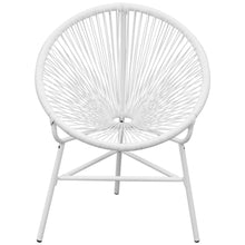 Load image into Gallery viewer, Garden String Moon Chair Poly Rattan White TapClickBuy