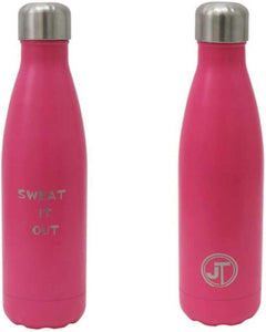 JTL Fitness Stainless Steel Water Bottle 500ml Vacuum Insulated Flask for Hot or Cold Metal Watertight Seal Pink TapClickBuy