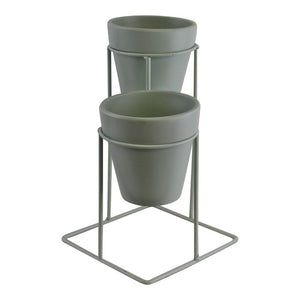 Potting Shed Small Double Planter On Stand, Green TapClickBuy